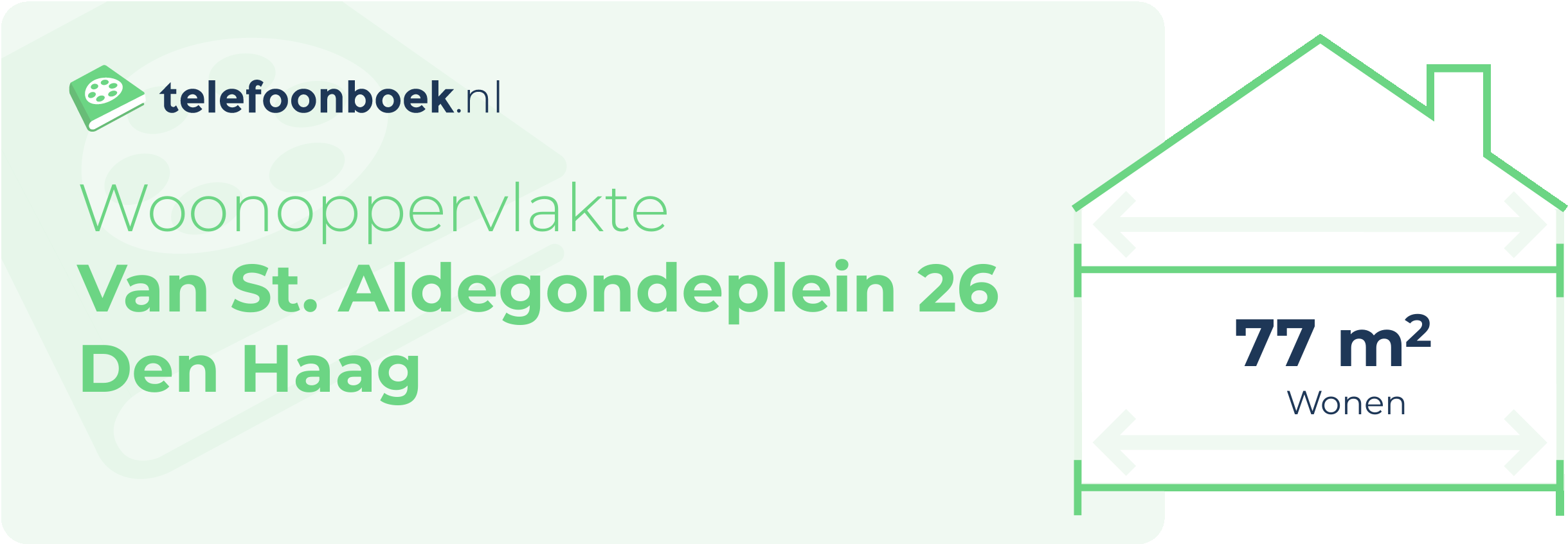 Woonoppervlakte Van St. Aldegondeplein 26 Den Haag