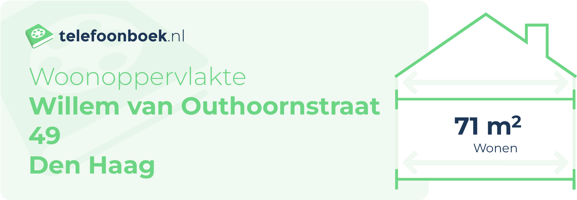 Woonoppervlakte Willem Van Outhoornstraat 49 Den Haag