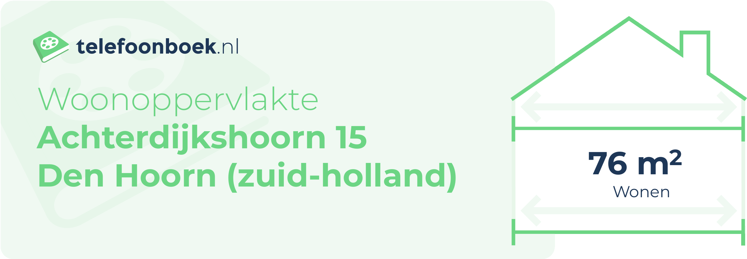 Woonoppervlakte Achterdijkshoorn 15 Den Hoorn (Zuid-Holland)