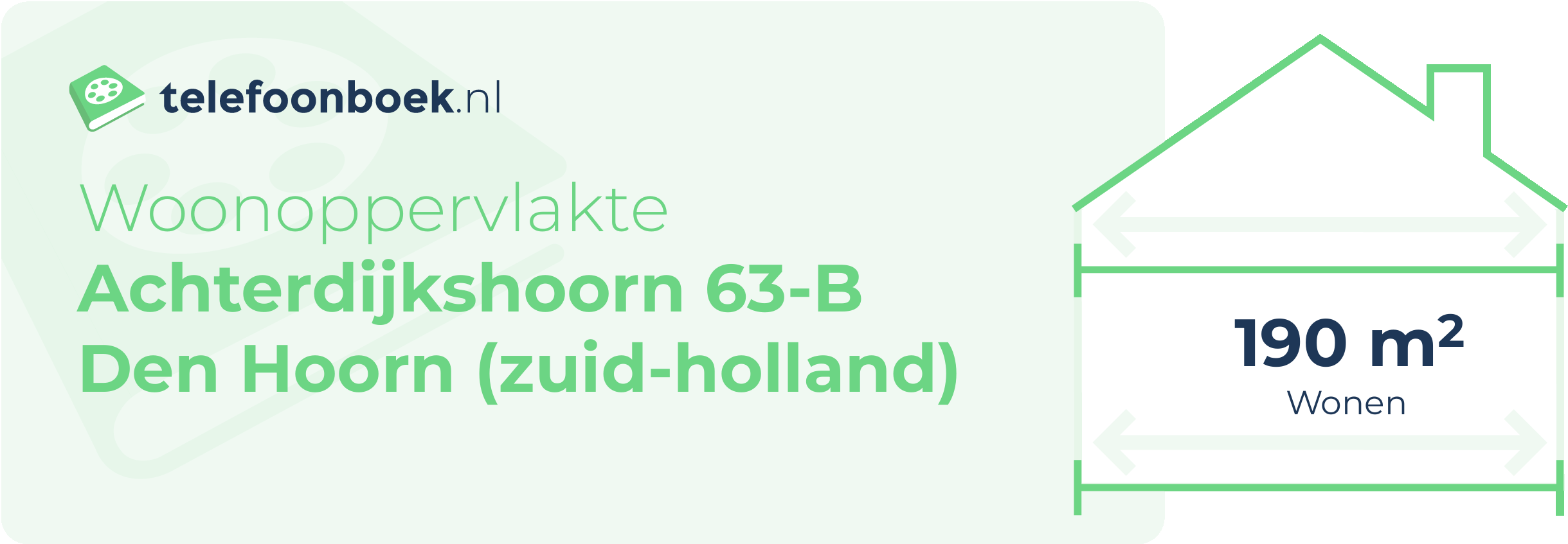 Woonoppervlakte Achterdijkshoorn 63-B Den Hoorn (Zuid-Holland)