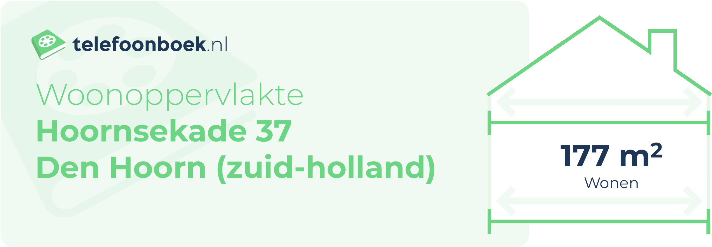 Woonoppervlakte Hoornsekade 37 Den Hoorn (Zuid-Holland)