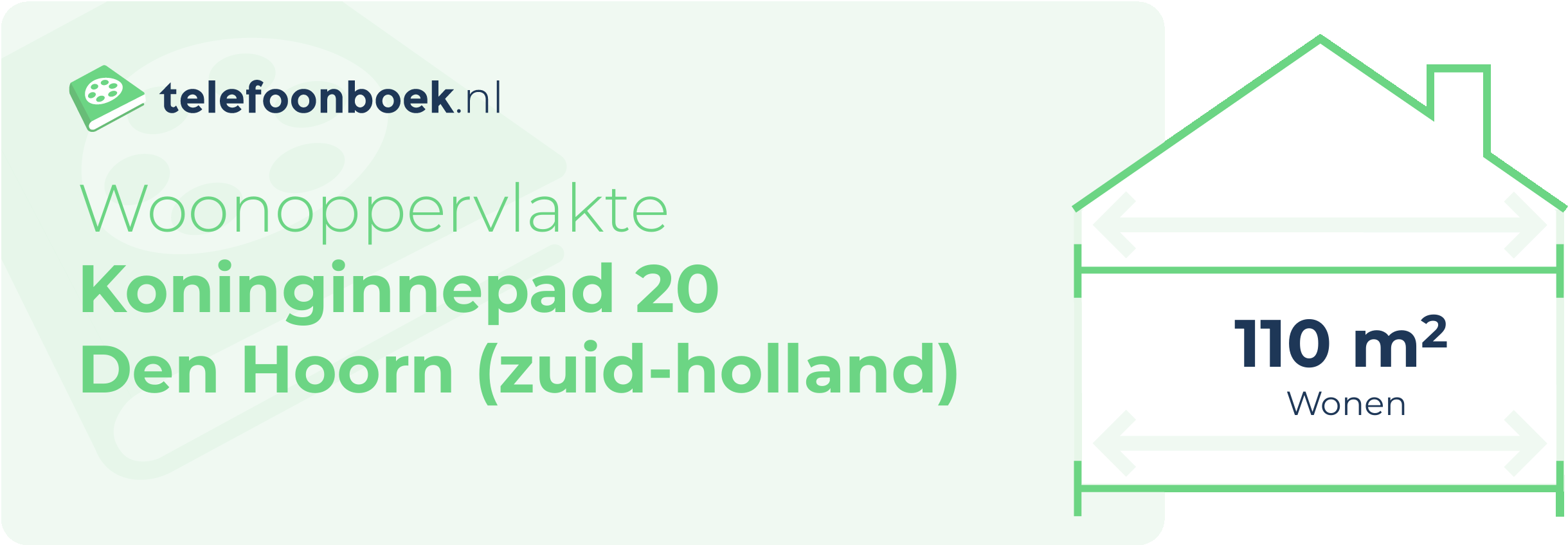 Woonoppervlakte Koninginnepad 20 Den Hoorn (Zuid-Holland)