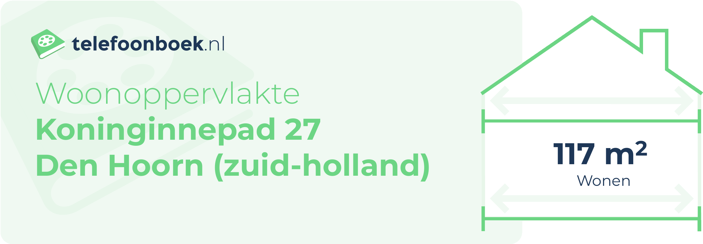 Woonoppervlakte Koninginnepad 27 Den Hoorn (Zuid-Holland)