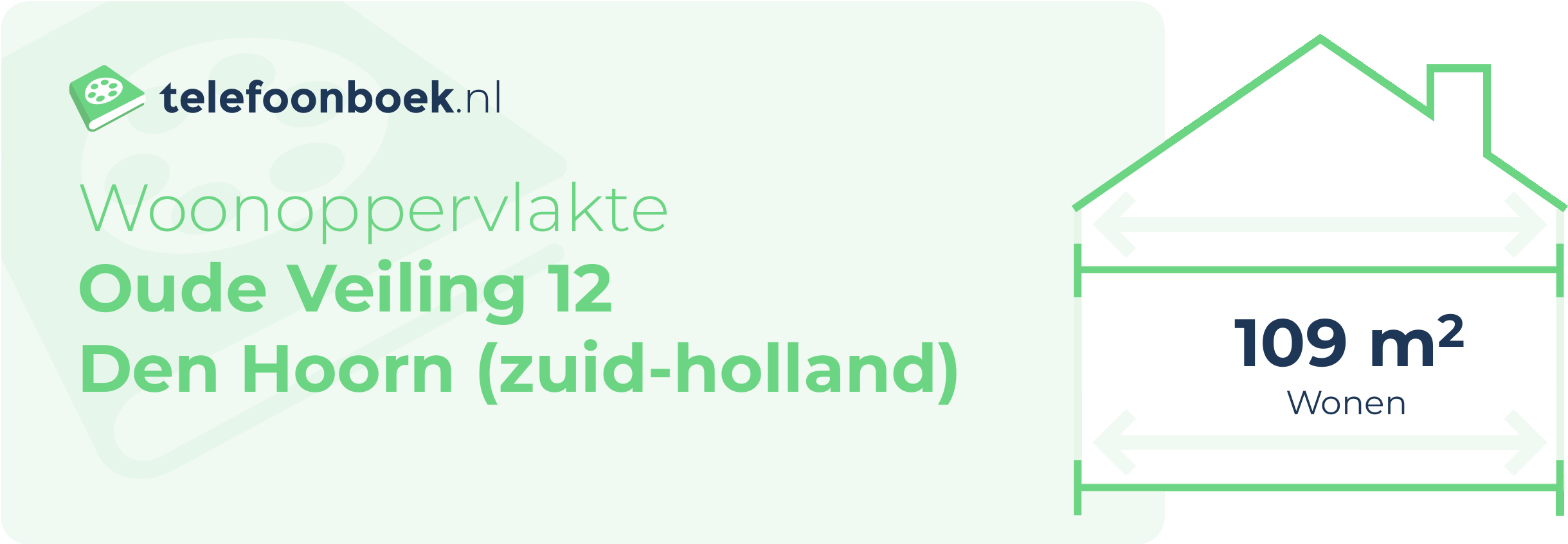 Woonoppervlakte Oude Veiling 12 Den Hoorn (Zuid-Holland)