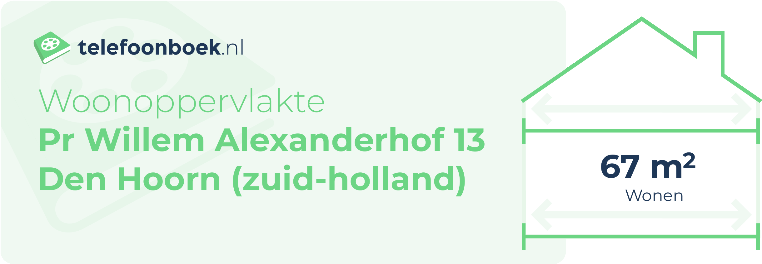 Woonoppervlakte Pr Willem Alexanderhof 13 Den Hoorn (Zuid-Holland)