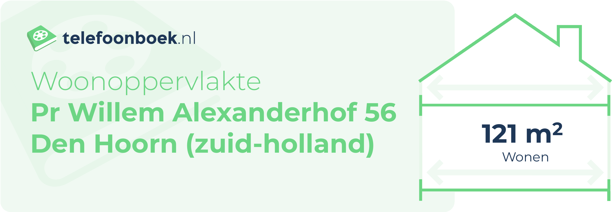 Woonoppervlakte Pr Willem Alexanderhof 56 Den Hoorn (Zuid-Holland)