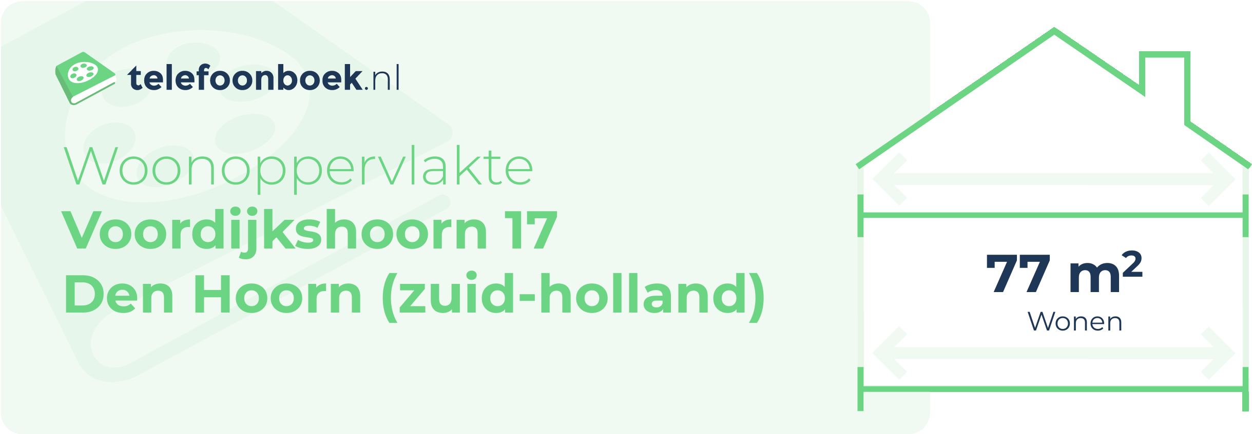 Woonoppervlakte Voordijkshoorn 17 Den Hoorn (Zuid-Holland)