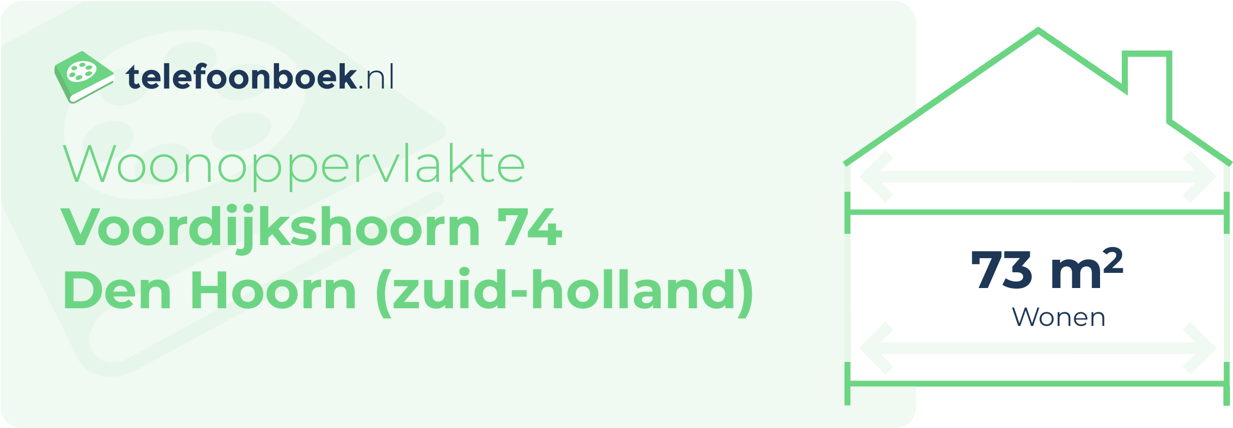 Woonoppervlakte Voordijkshoorn 74 Den Hoorn (Zuid-Holland)