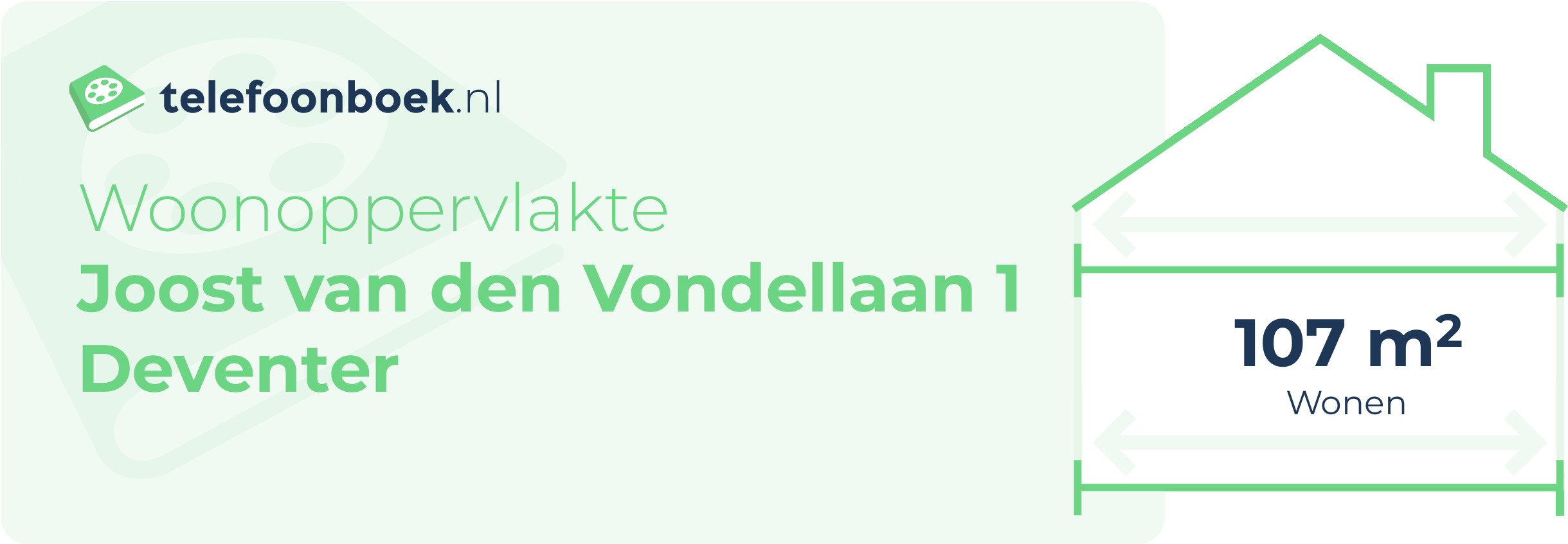 Woonoppervlakte Joost Van Den Vondellaan 1 Deventer