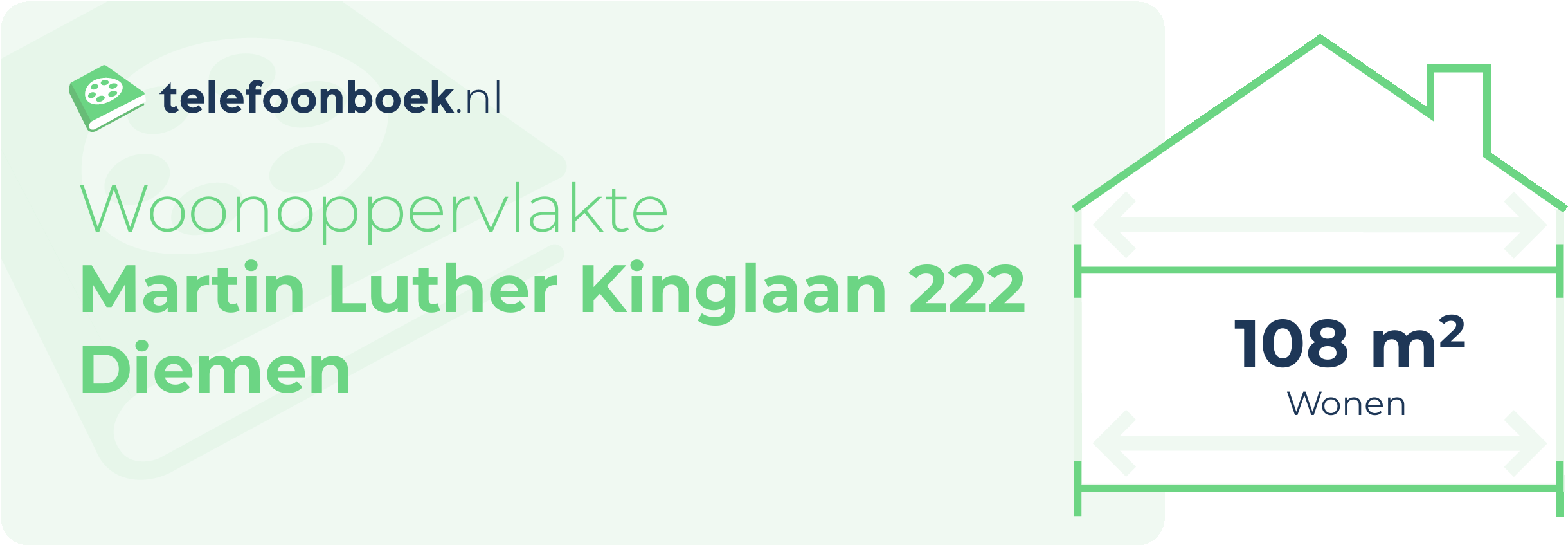 Woonoppervlakte Martin Luther Kinglaan 222 Diemen