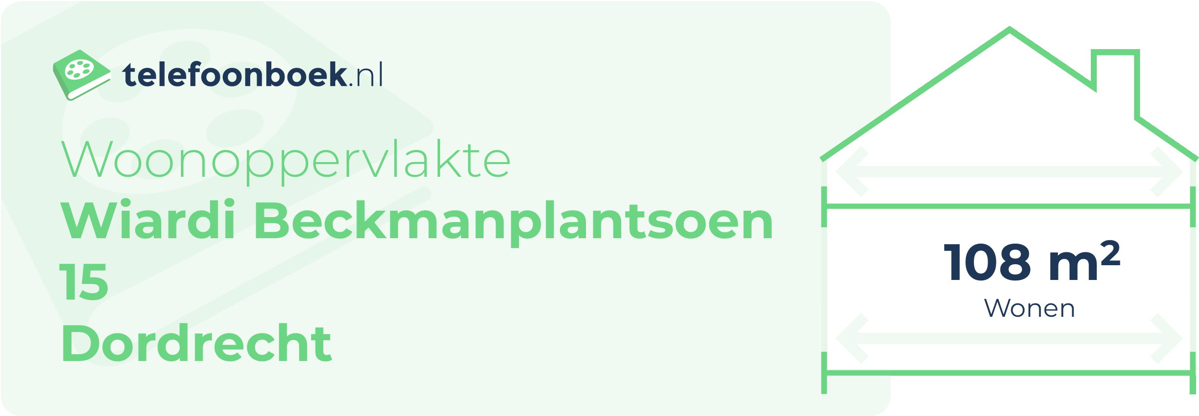 Woonoppervlakte Wiardi Beckmanplantsoen 15 Dordrecht