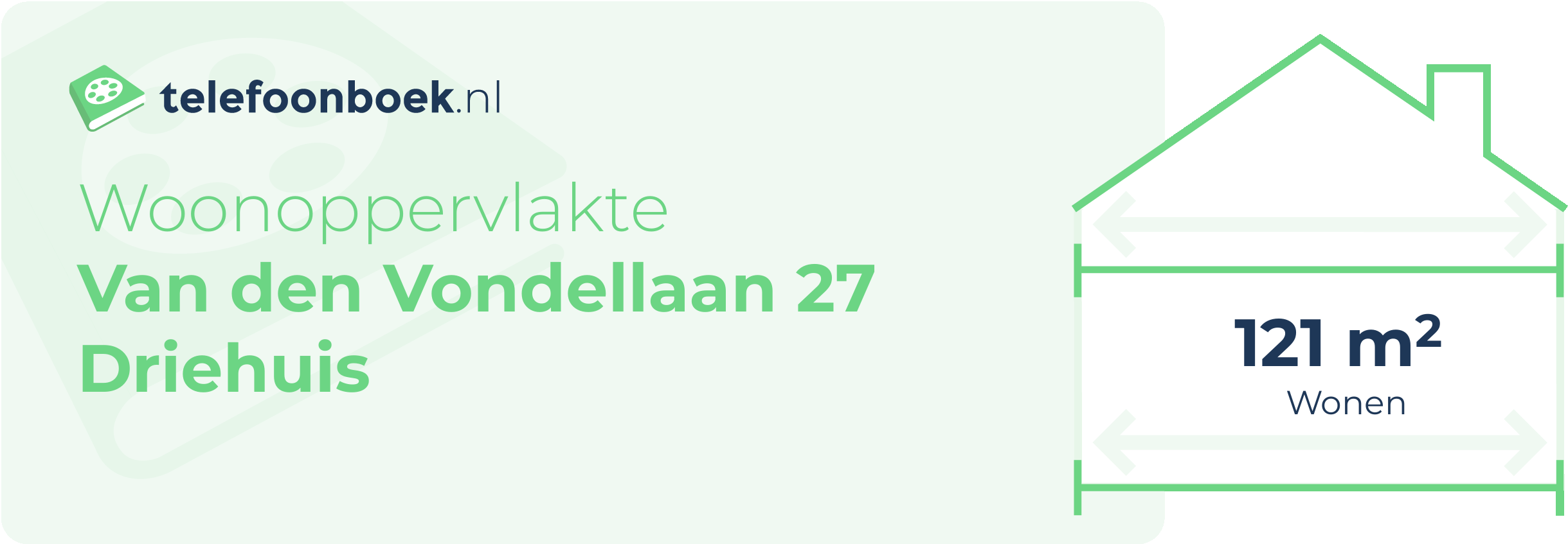 Woonoppervlakte Van Den Vondellaan 27 Driehuis