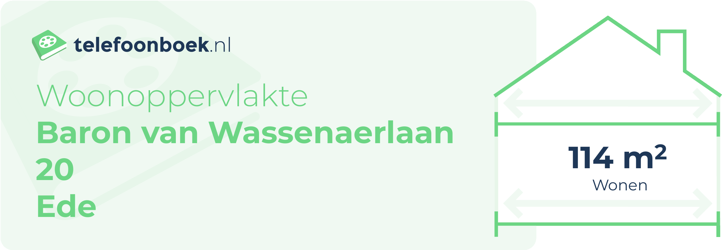 Woonoppervlakte Baron Van Wassenaerlaan 20 Ede