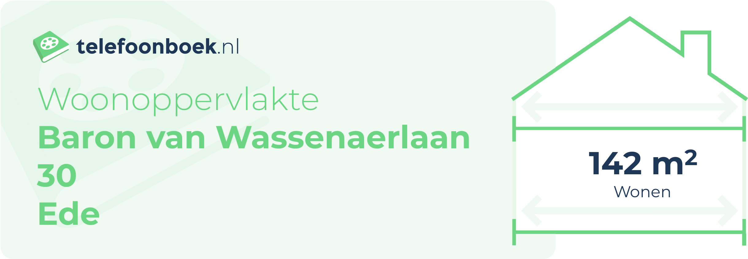 Woonoppervlakte Baron Van Wassenaerlaan 30 Ede