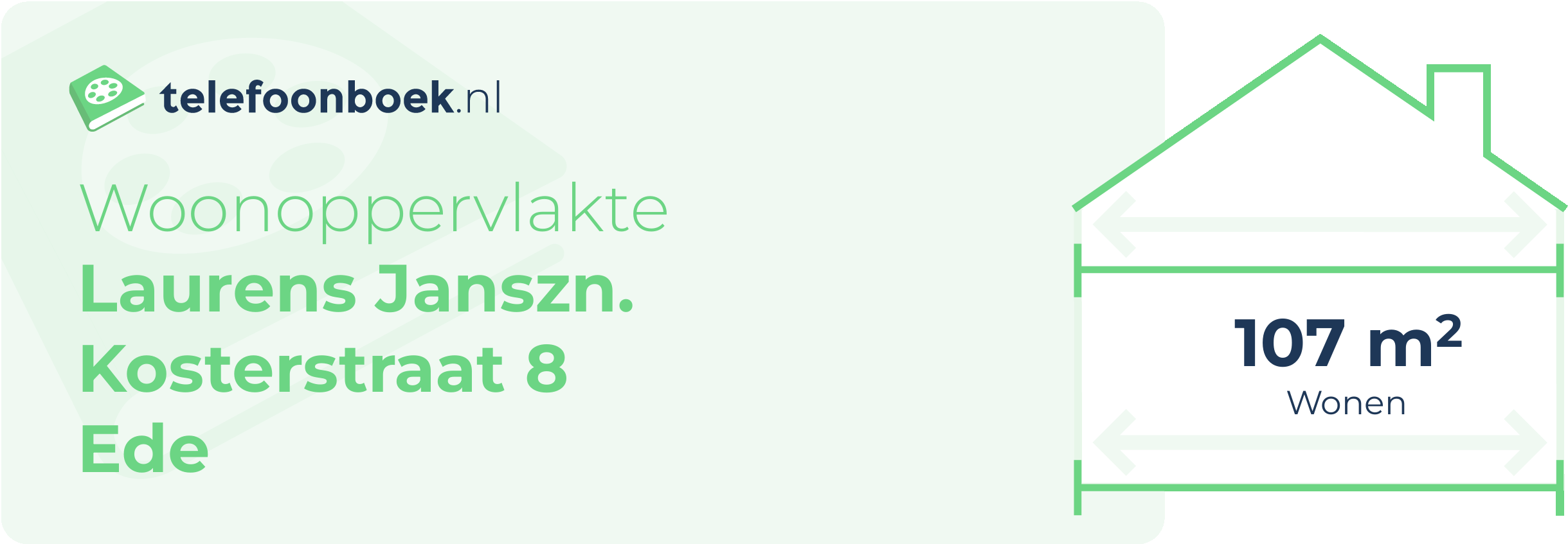 Woonoppervlakte Laurens Janszn. Kosterstraat 8 Ede