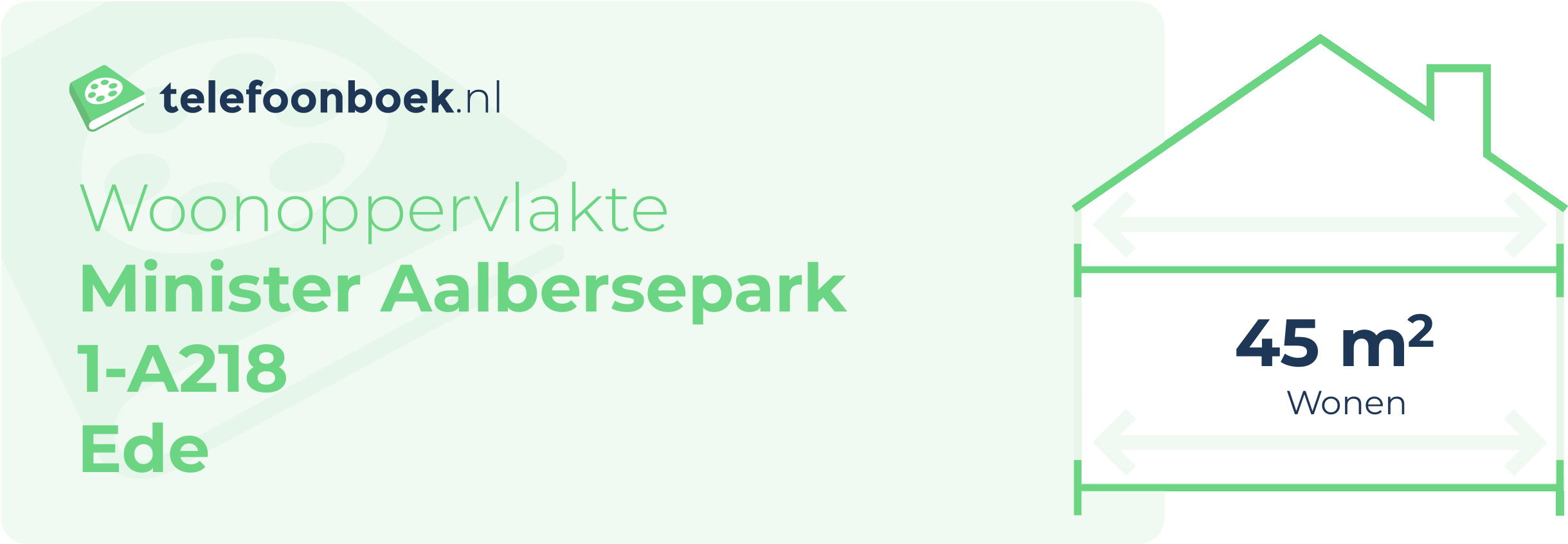 Woonoppervlakte Minister Aalbersepark 1-A218 Ede