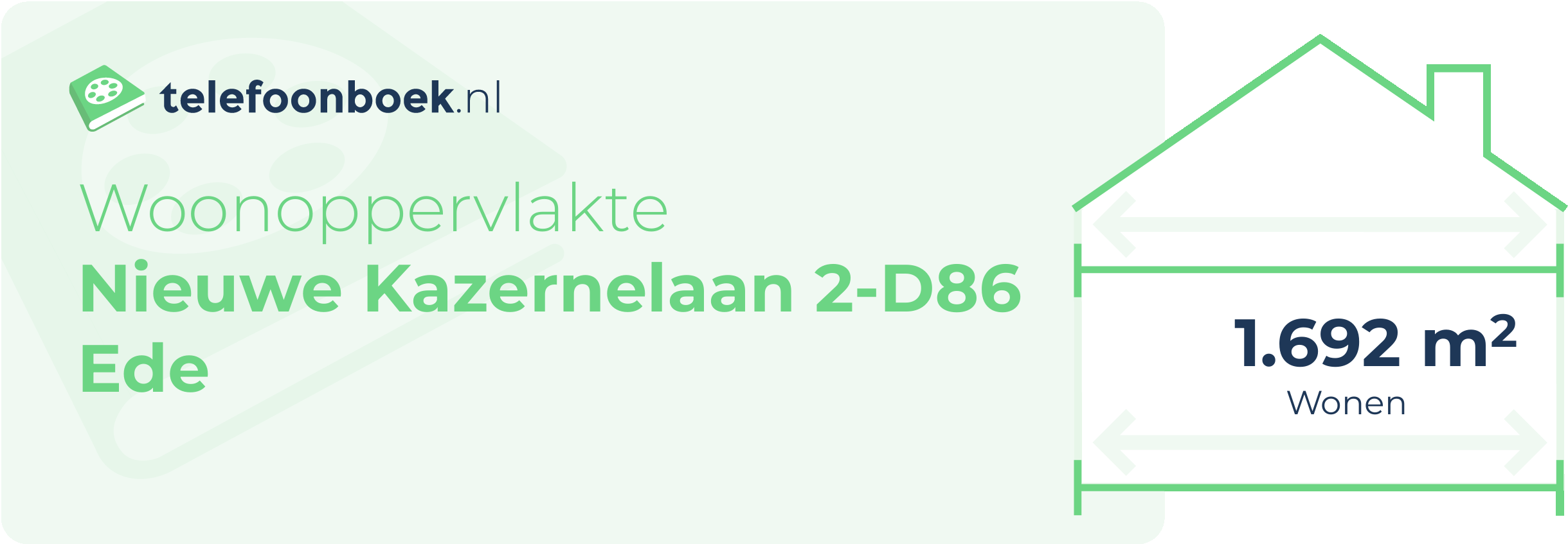 Woonoppervlakte Nieuwe Kazernelaan 2-D86 Ede