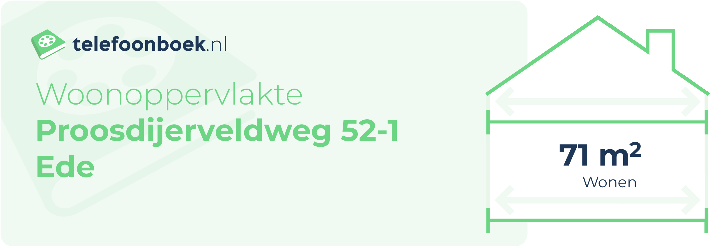 Woonoppervlakte Proosdijerveldweg 52-1 Ede