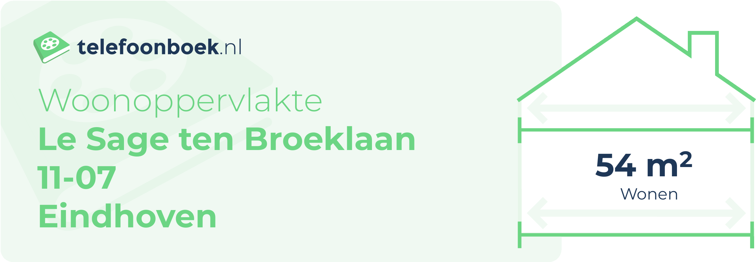 Woonoppervlakte Le Sage Ten Broeklaan 11-07 Eindhoven