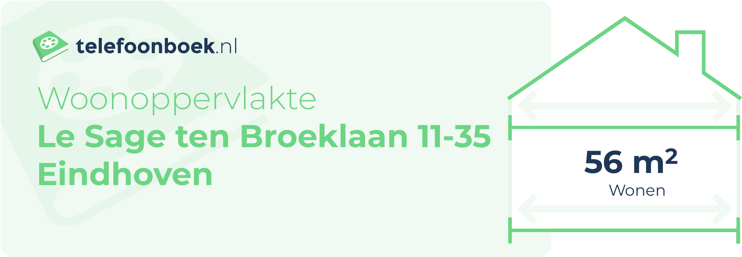 Woonoppervlakte Le Sage Ten Broeklaan 11-35 Eindhoven