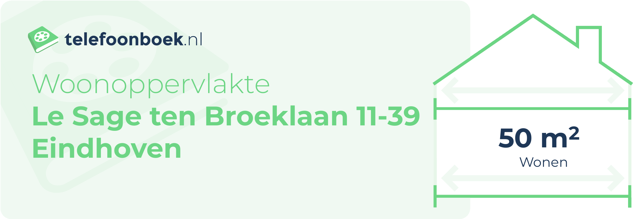 Woonoppervlakte Le Sage Ten Broeklaan 11-39 Eindhoven