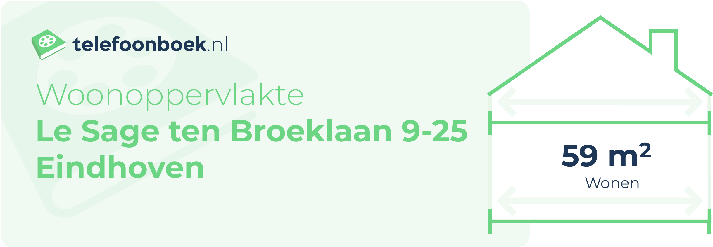 Woonoppervlakte Le Sage Ten Broeklaan 9-25 Eindhoven