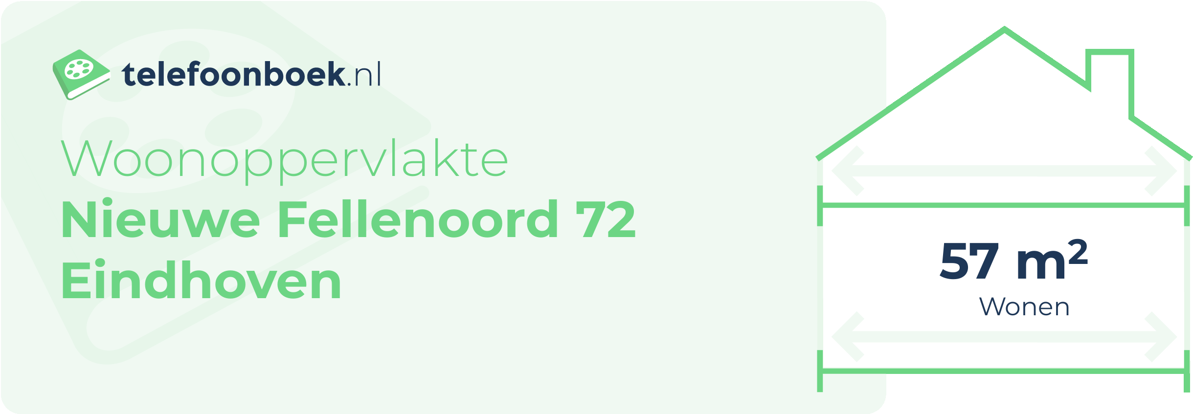 Woonoppervlakte Nieuwe Fellenoord 72 Eindhoven