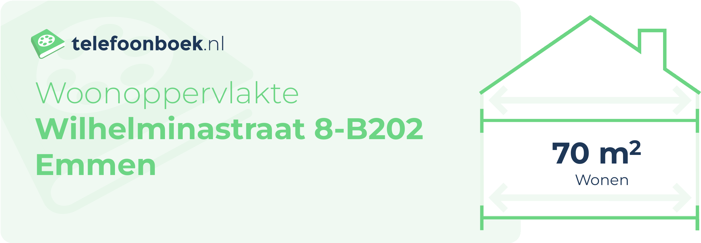 Woonoppervlakte Wilhelminastraat 8-B202 Emmen