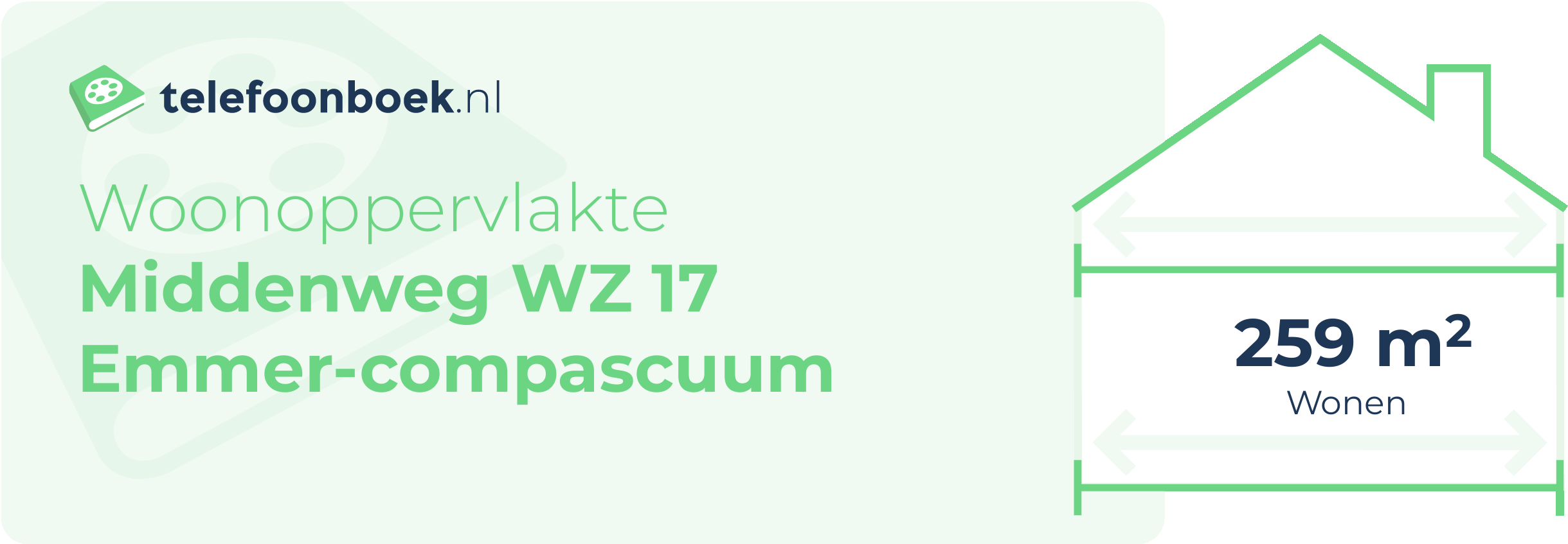 Woonoppervlakte Middenweg WZ 17 Emmer-Compascuum