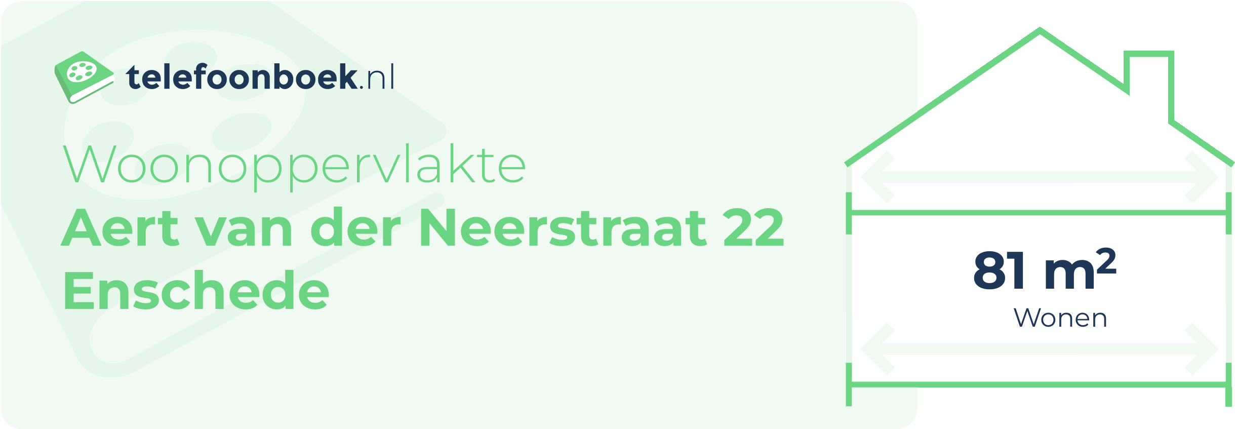 Woonoppervlakte Aert Van Der Neerstraat 22 Enschede