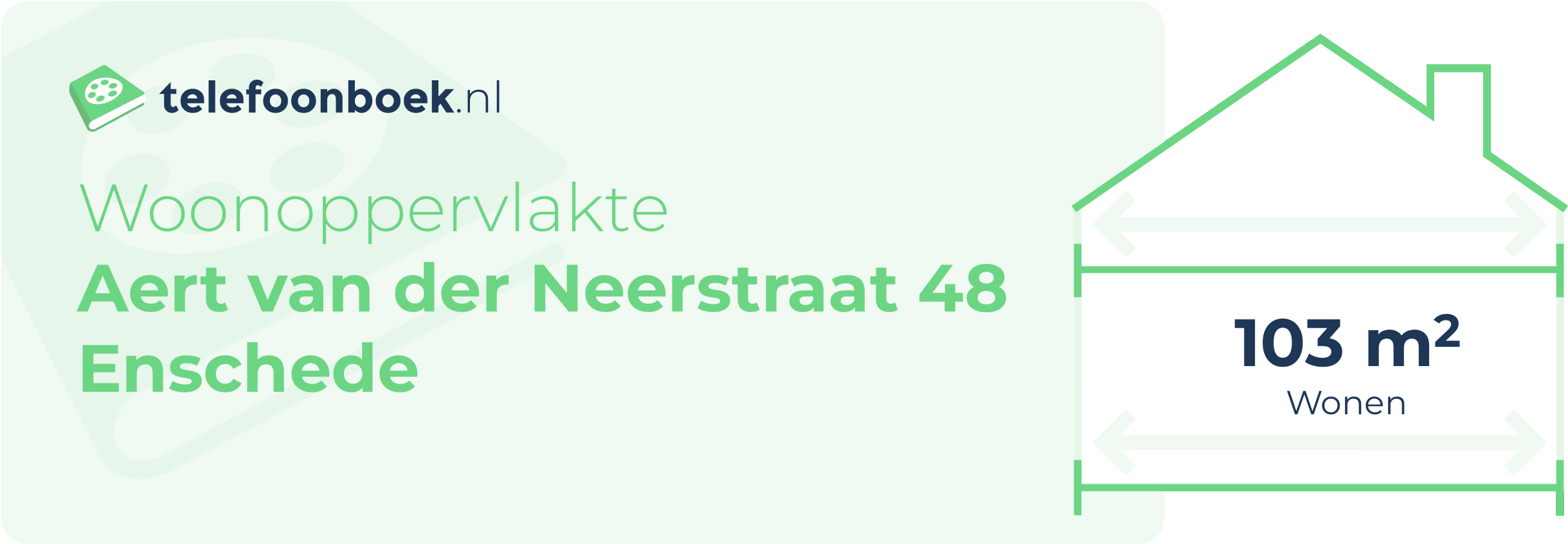 Woonoppervlakte Aert Van Der Neerstraat 48 Enschede