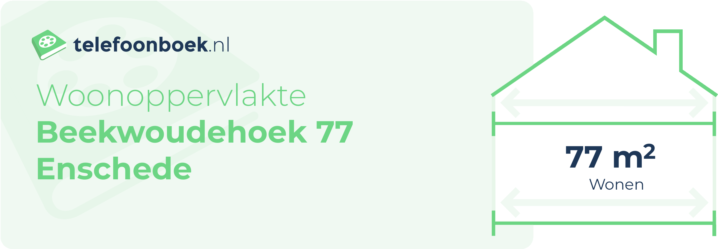 Woonoppervlakte Beekwoudehoek 77 Enschede