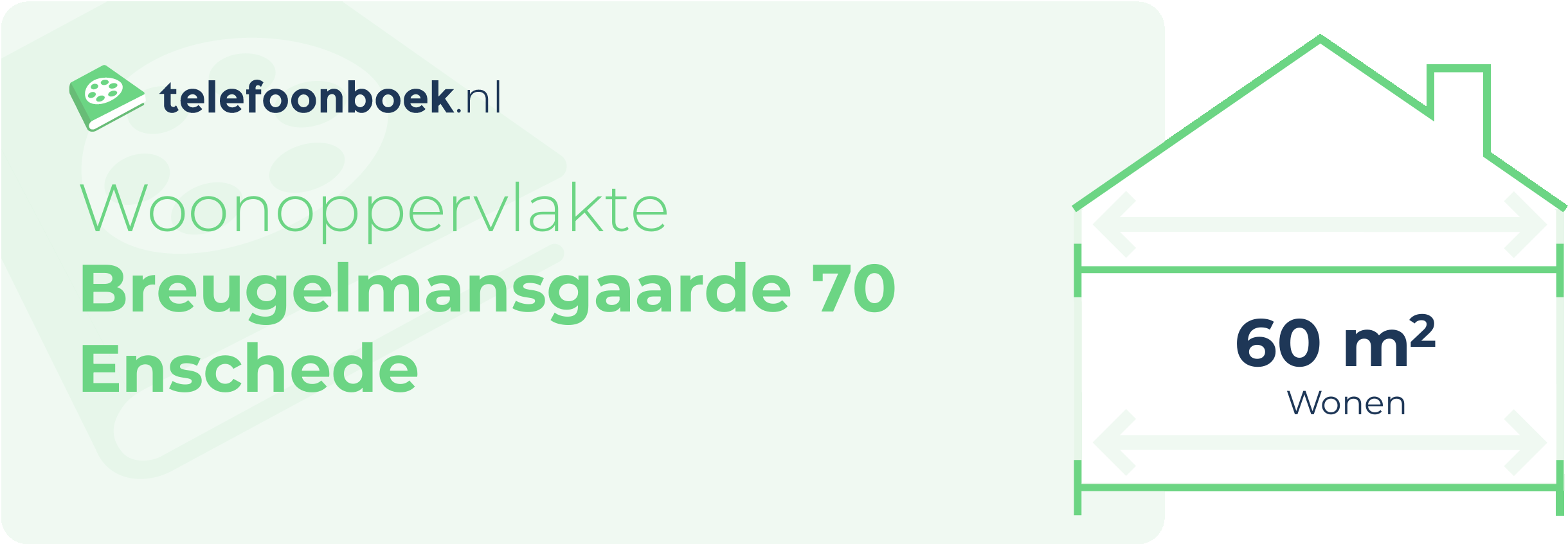 Woonoppervlakte Breugelmansgaarde 70 Enschede