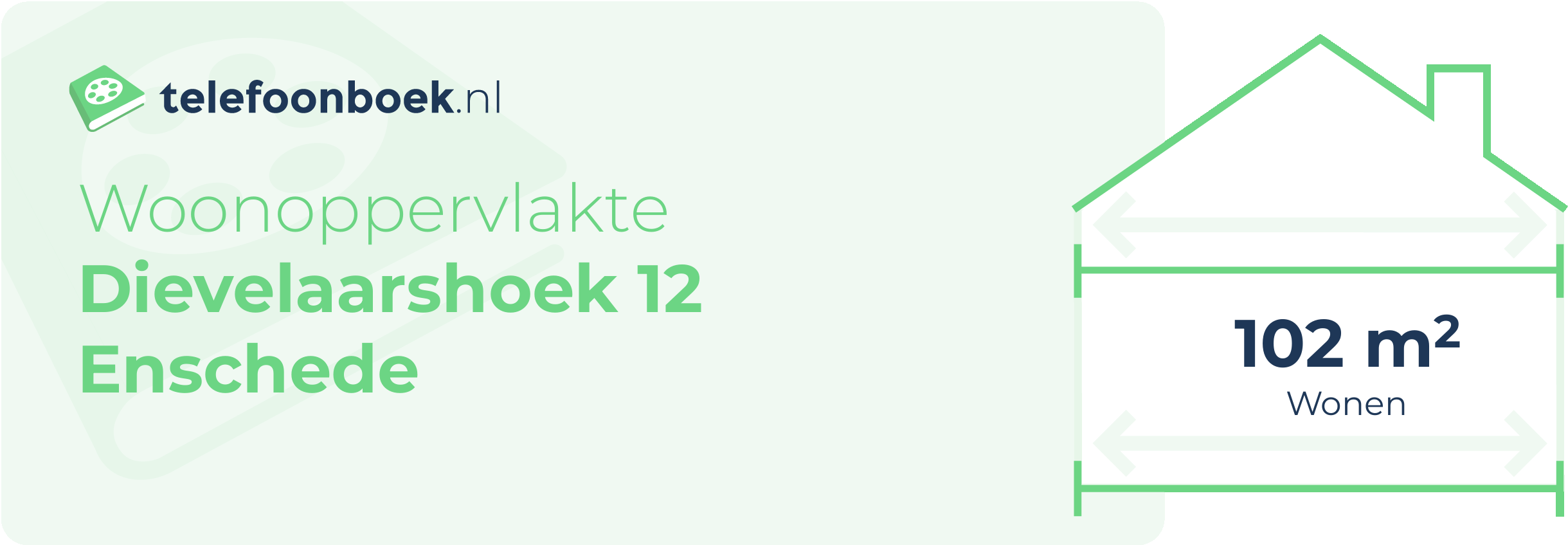 Woonoppervlakte Dievelaarshoek 12 Enschede