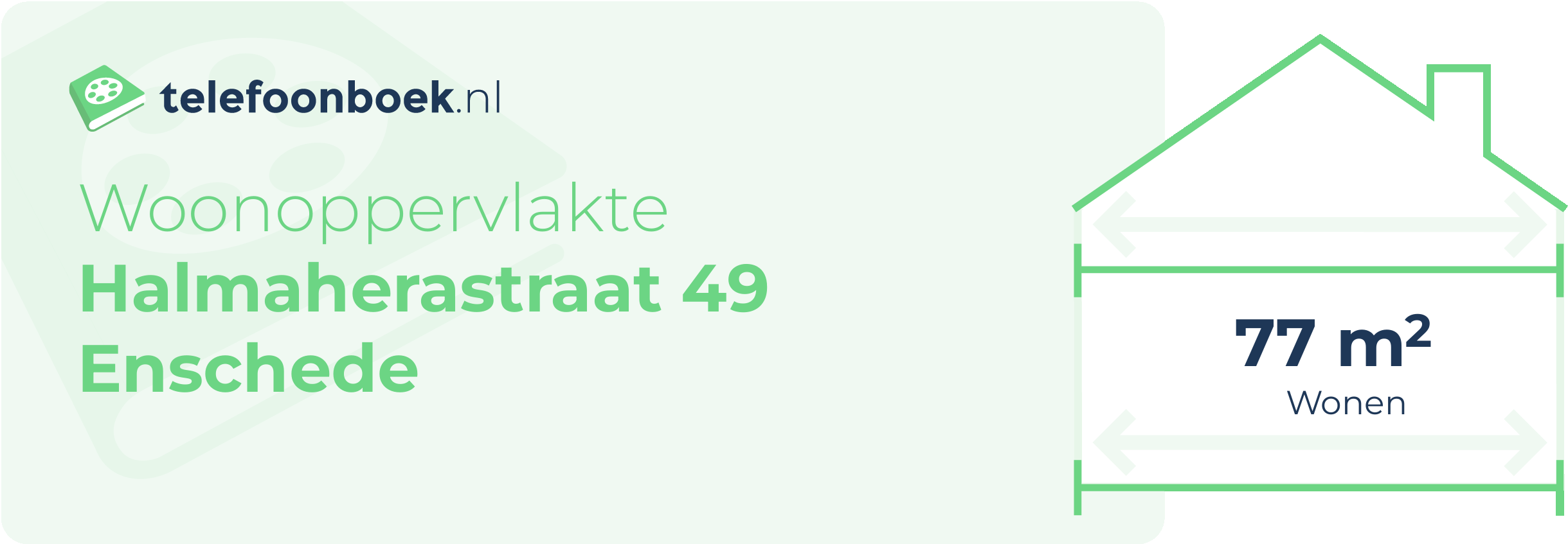 Woonoppervlakte Halmaherastraat 49 Enschede