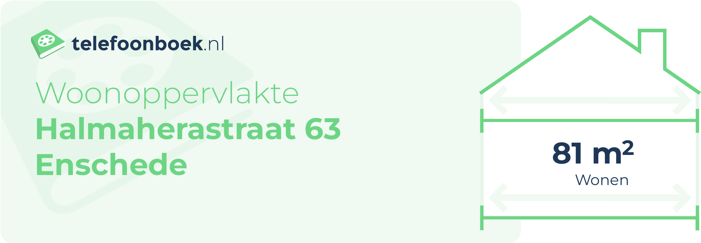 Woonoppervlakte Halmaherastraat 63 Enschede