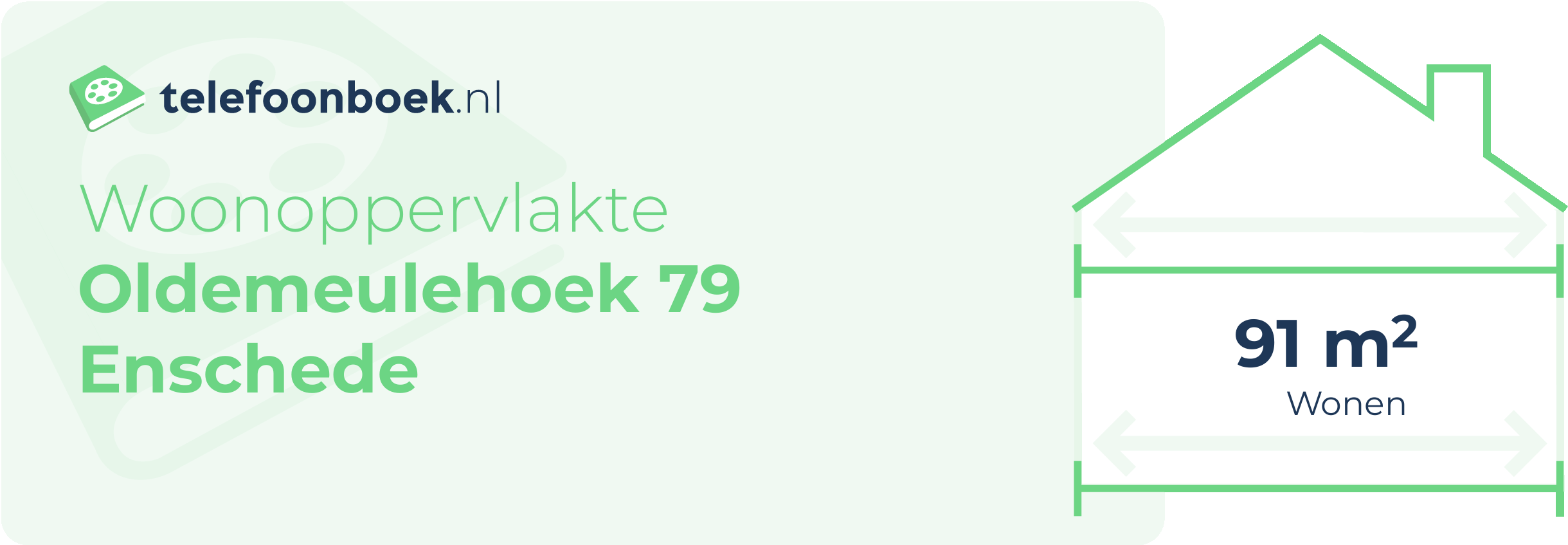 Woonoppervlakte Oldemeulehoek 79 Enschede