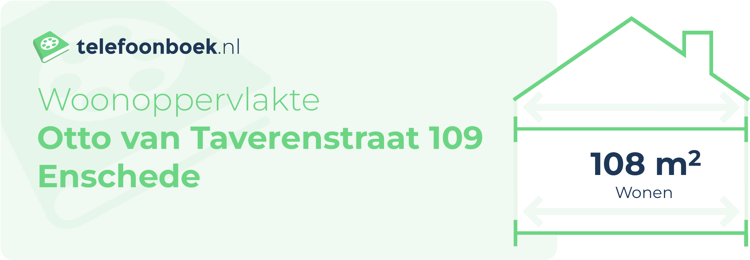 Woonoppervlakte Otto Van Taverenstraat 109 Enschede