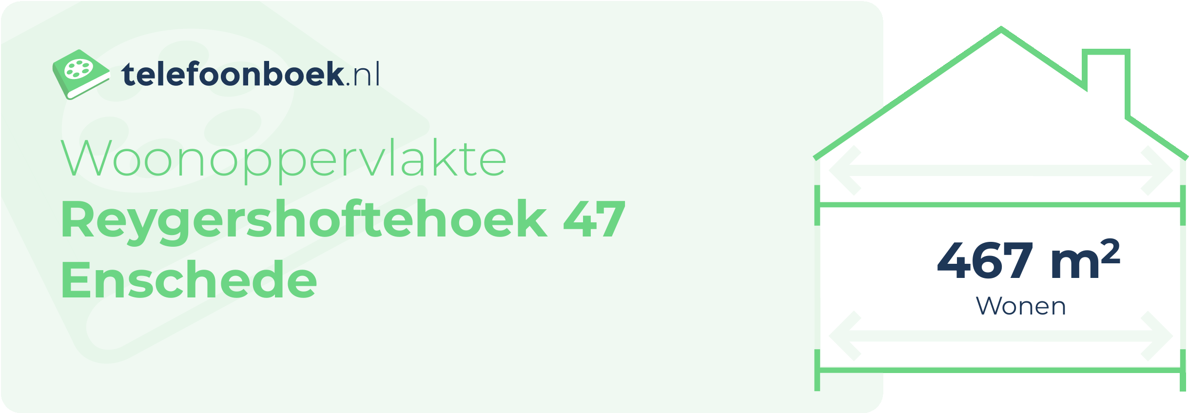 Woonoppervlakte Reygershoftehoek 47 Enschede