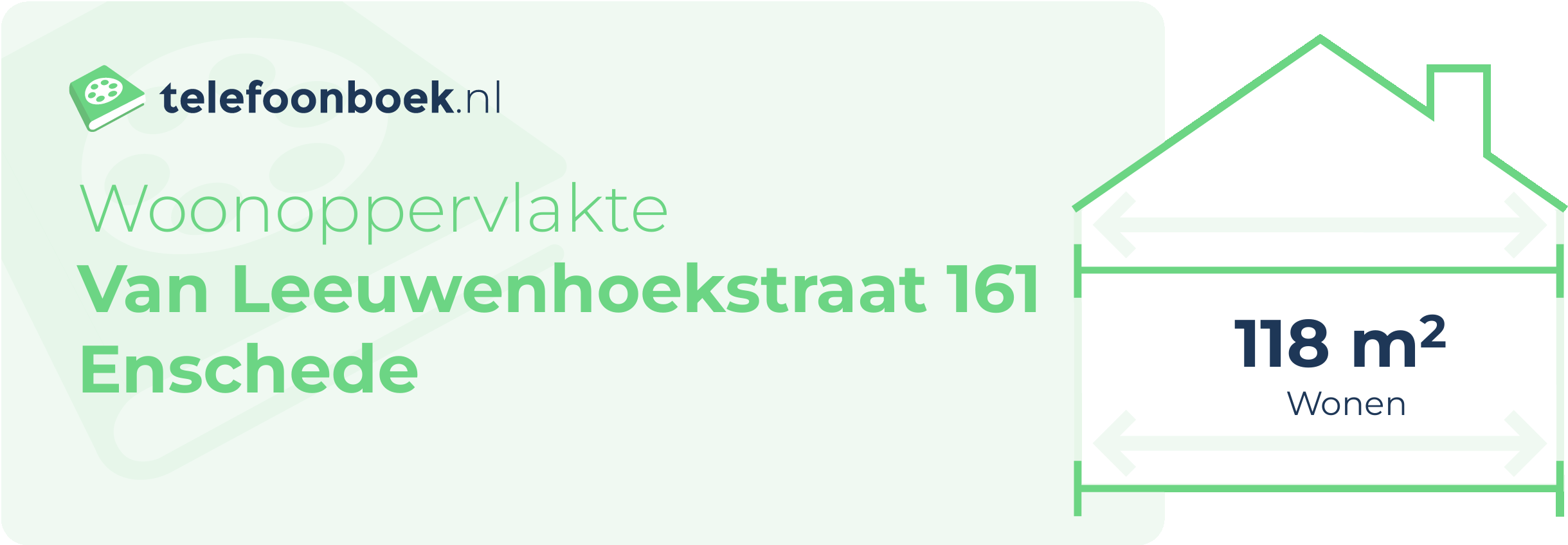 Woonoppervlakte Van Leeuwenhoekstraat 161 Enschede