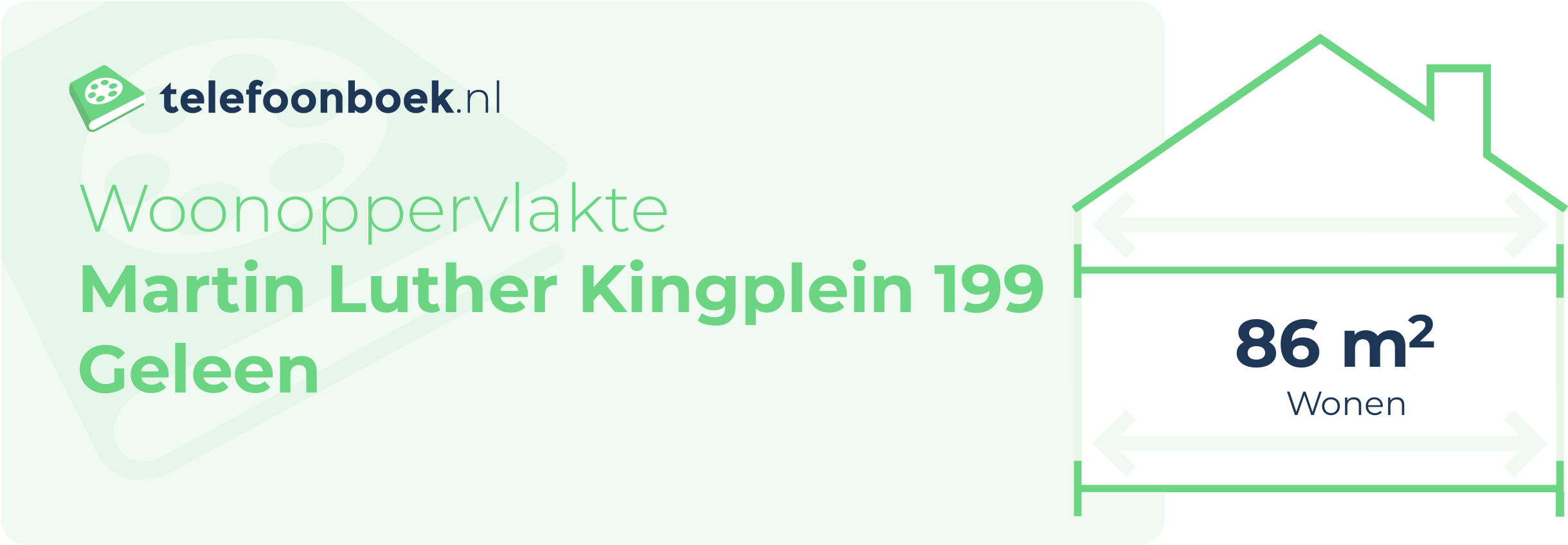 Woonoppervlakte Martin Luther Kingplein 199 Geleen