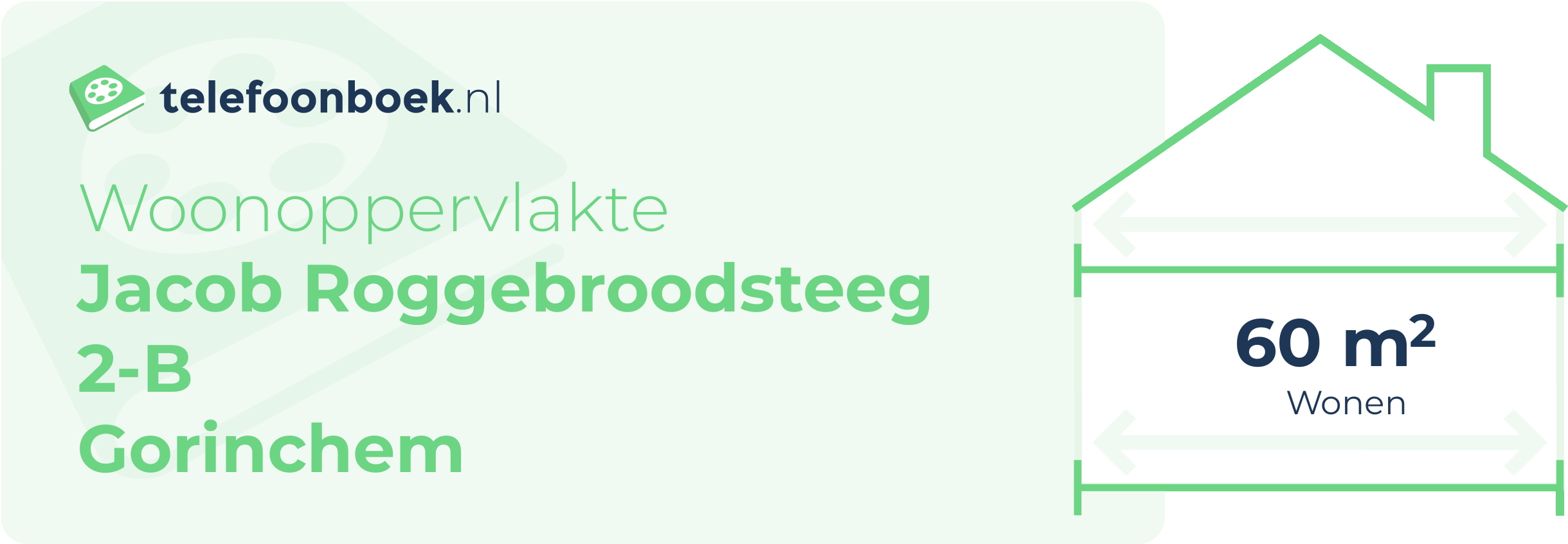 Woonoppervlakte Jacob Roggebroodsteeg 2-B Gorinchem