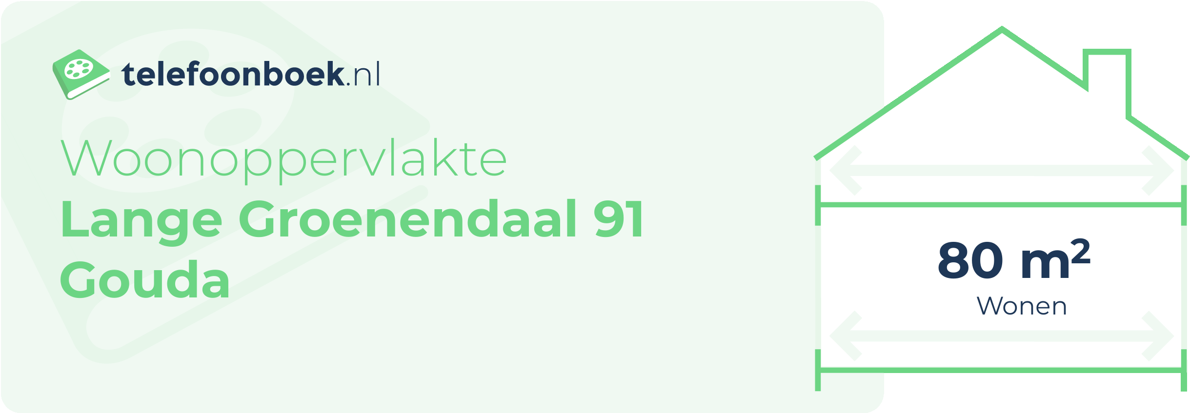 Woonoppervlakte Lange Groenendaal 91 Gouda