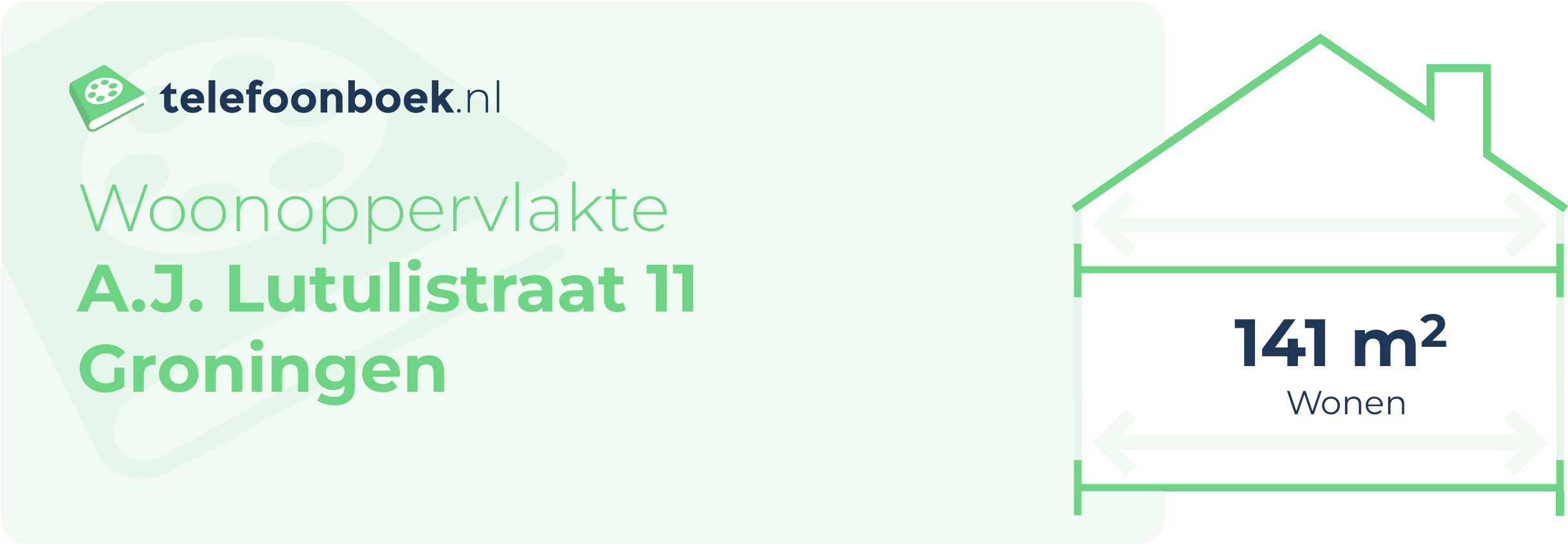 Woonoppervlakte A.J. Lutulistraat 11 Groningen