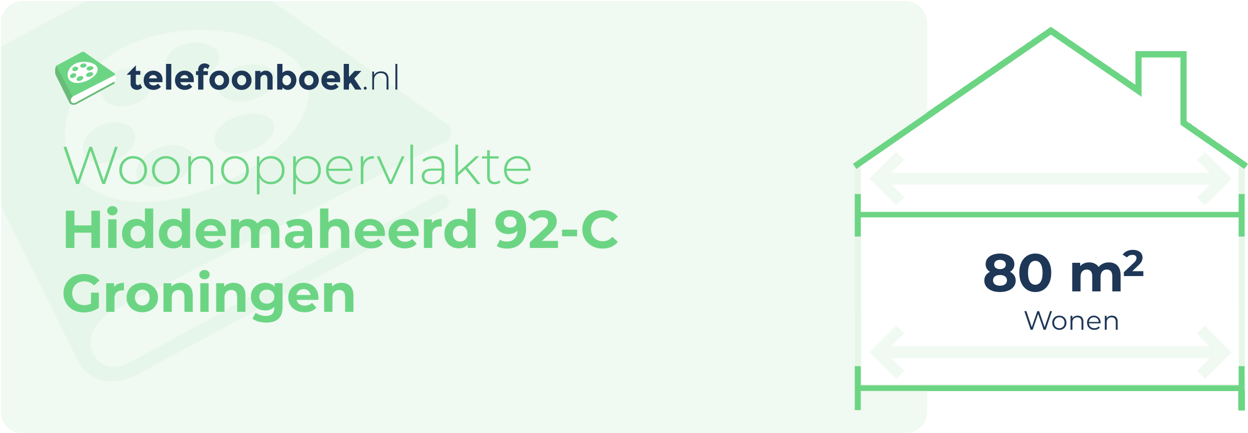 Woonoppervlakte Hiddemaheerd 92-C Groningen