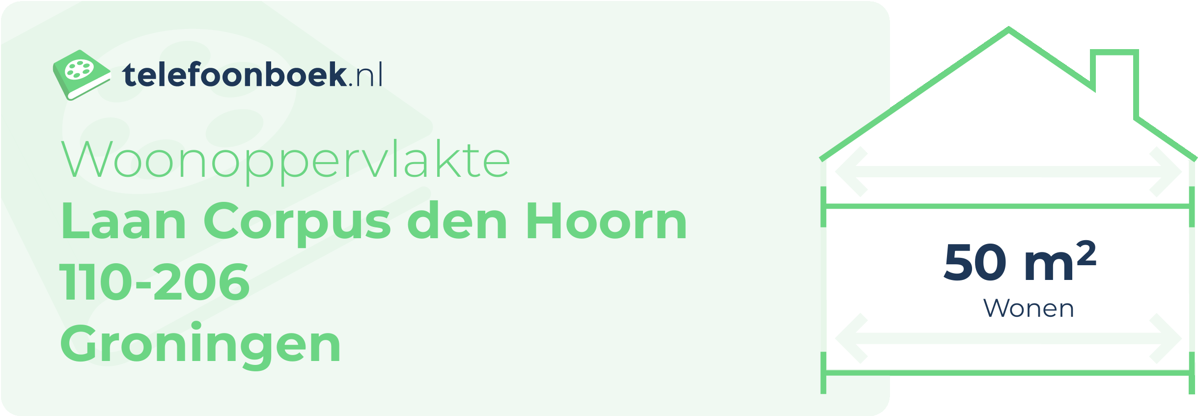 Woonoppervlakte Laan Corpus Den Hoorn 110-206 Groningen