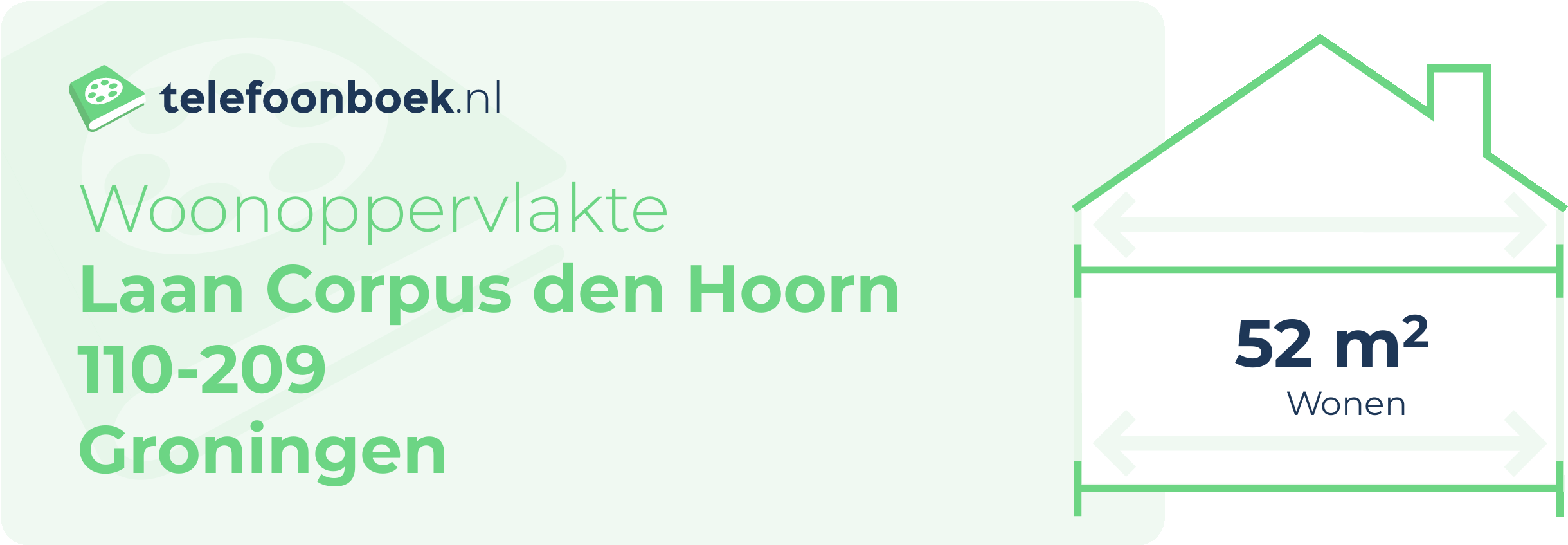 Woonoppervlakte Laan Corpus Den Hoorn 110-209 Groningen