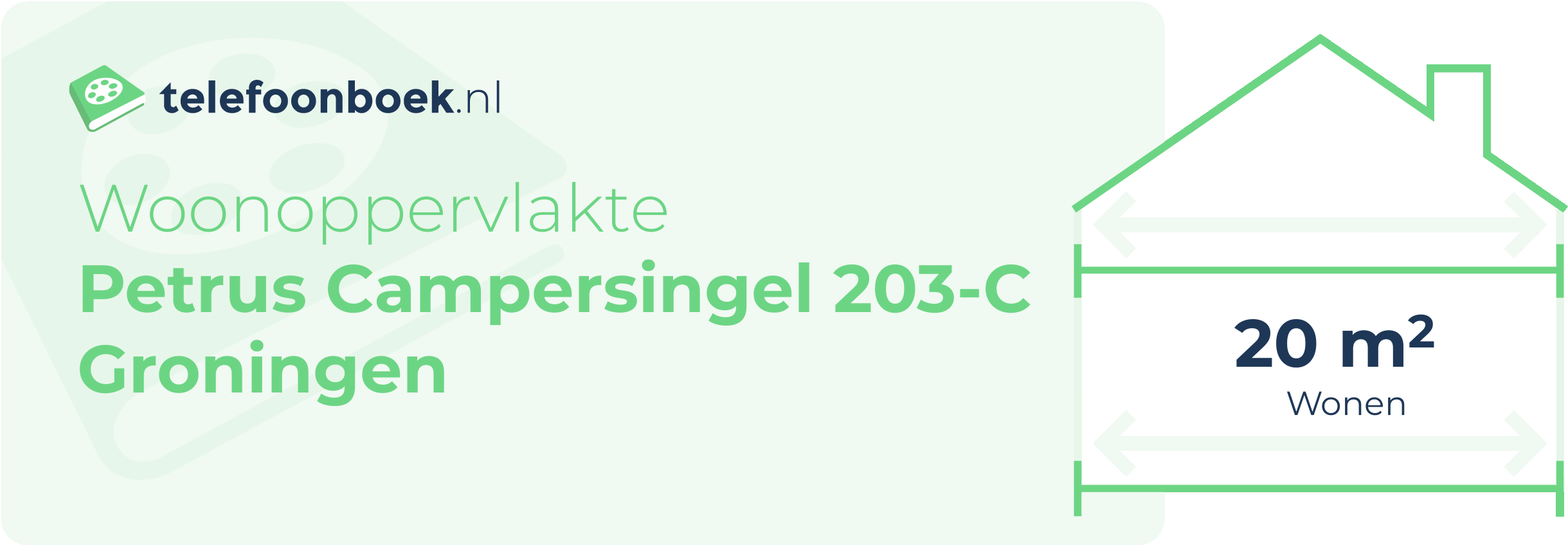 Woonoppervlakte Petrus Campersingel 203-C Groningen