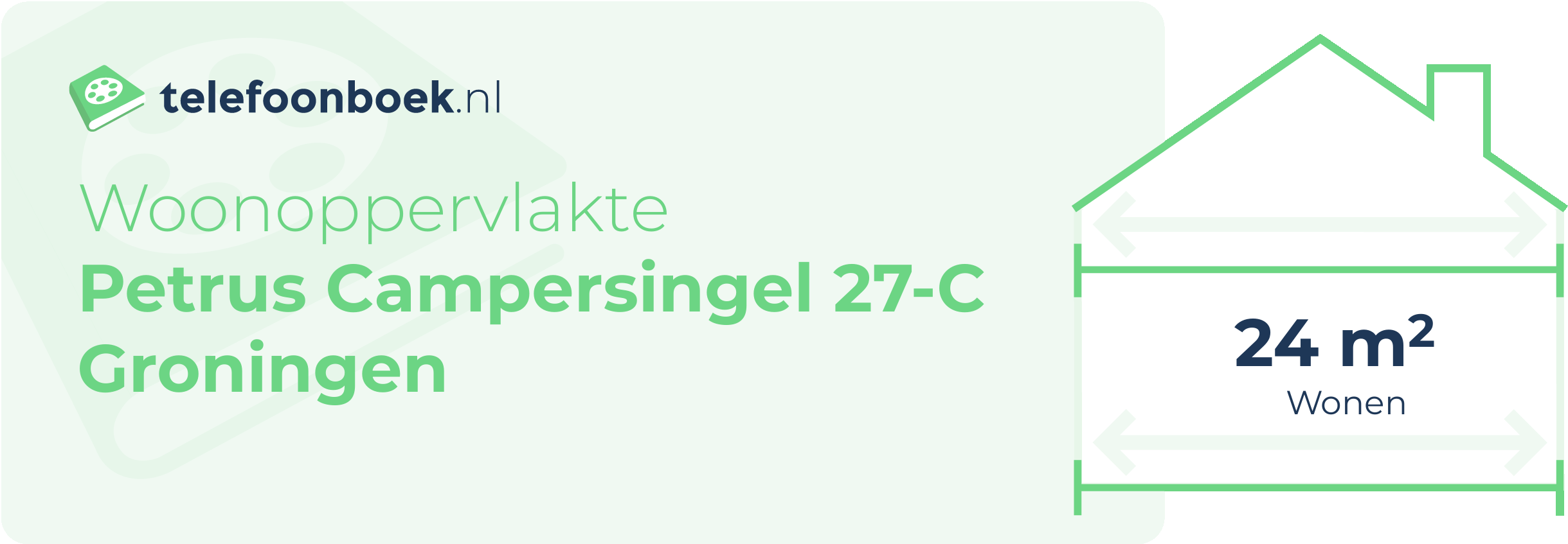 Woonoppervlakte Petrus Campersingel 27-C Groningen