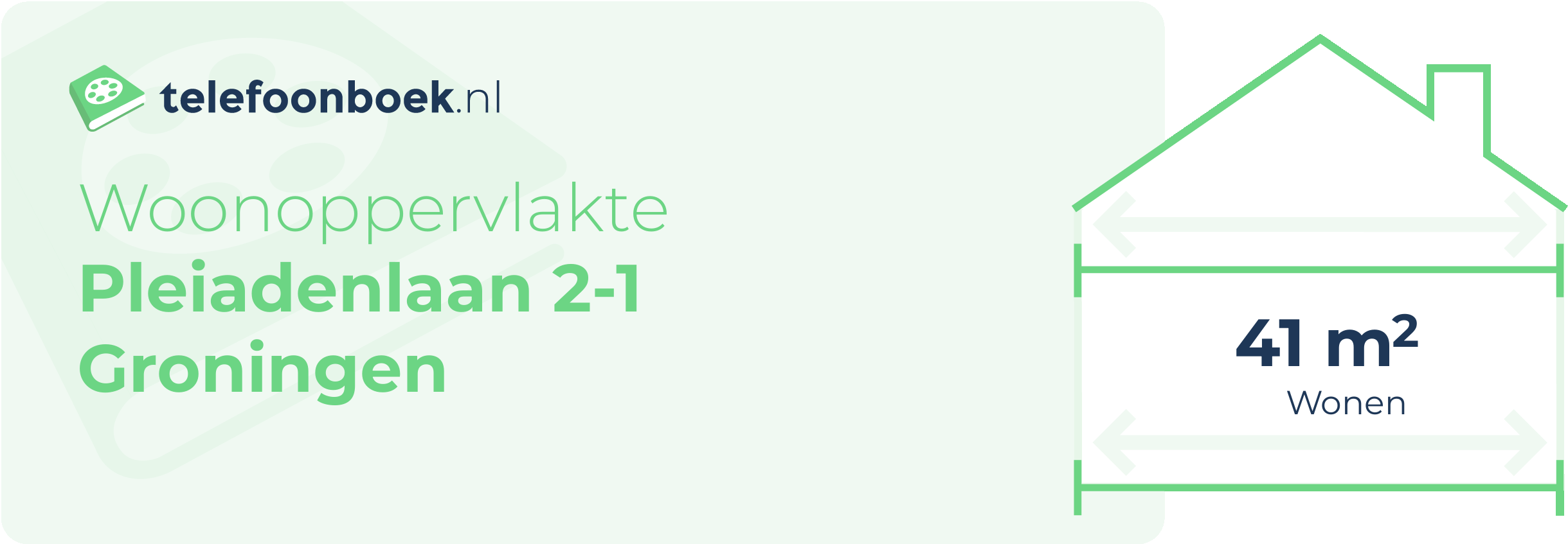 Woonoppervlakte Pleiadenlaan 2-1 Groningen